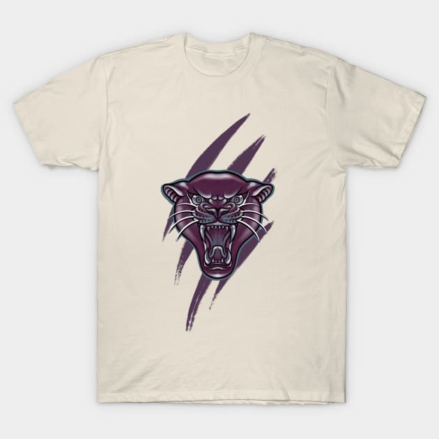 Purple Panther T-Shirt by Huldra Tattoo